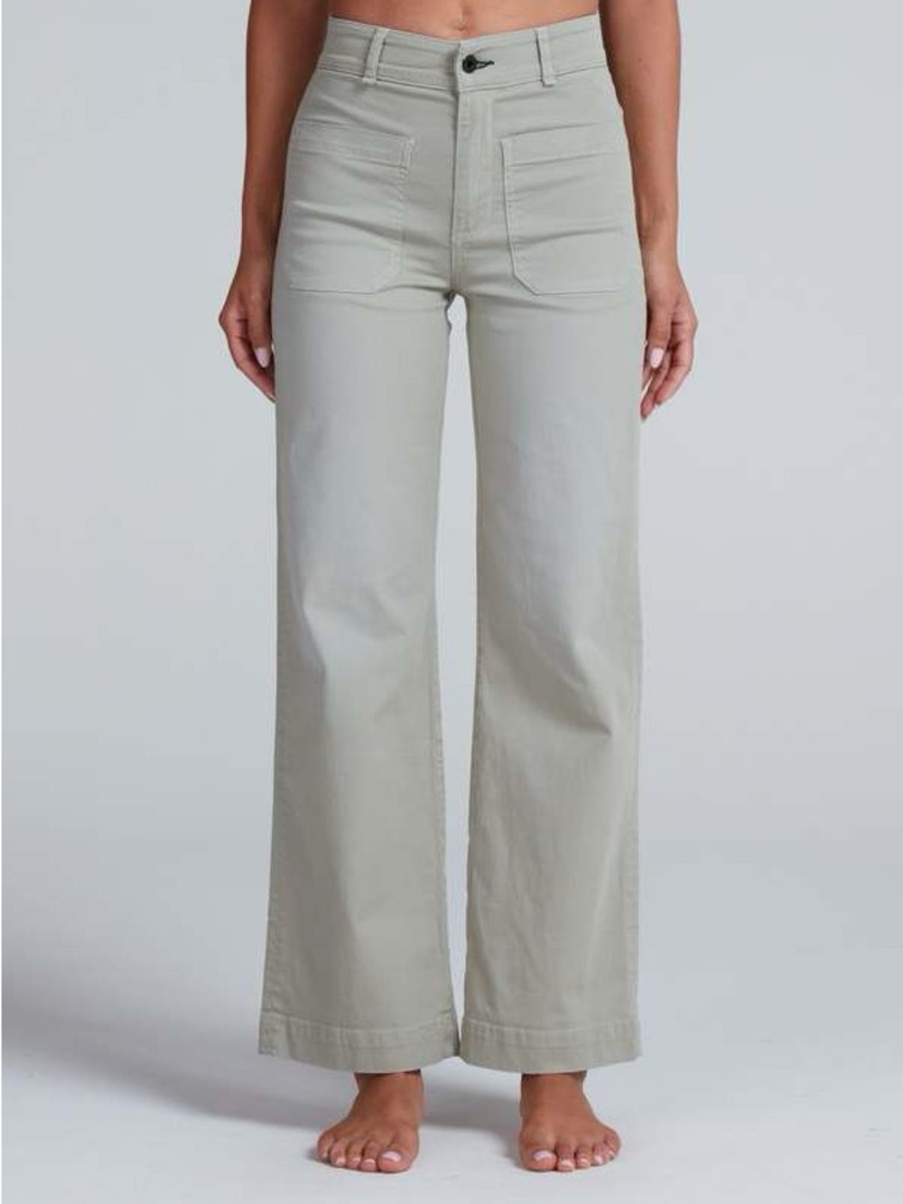 ASKK NY Wide Leg High-Rise Jeans  in Sage Size:27